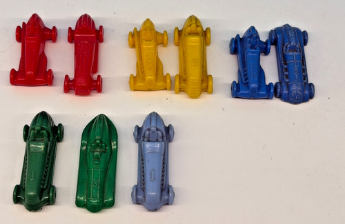 Vintage plastic racing car lot - racing,